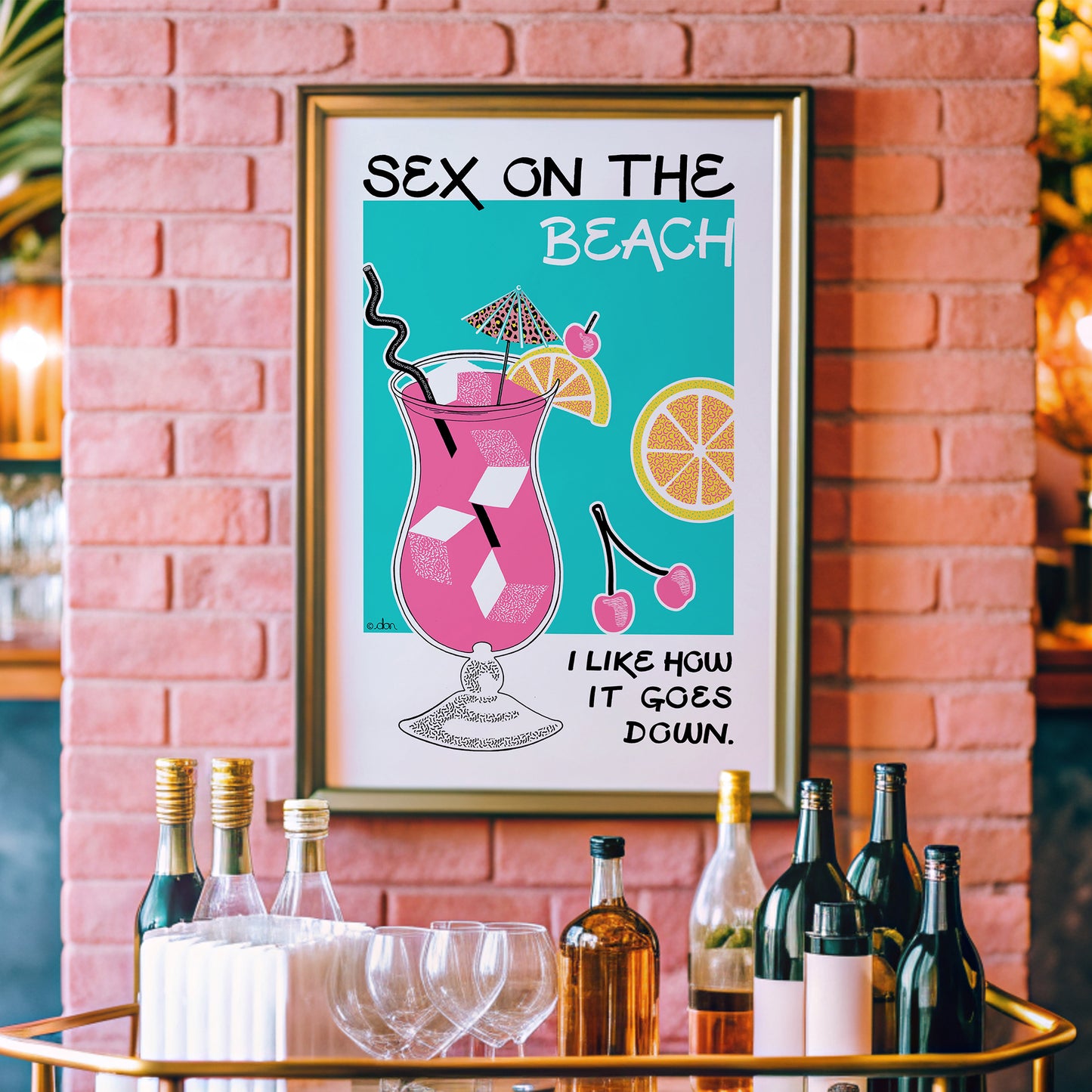Sex on the Beach Cocktail Bar/Kitchen Art Print