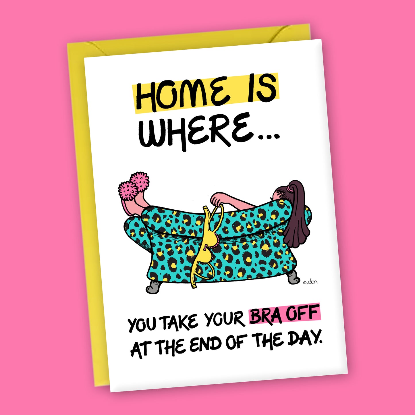 Home: Bra Off A6 Greeting Card