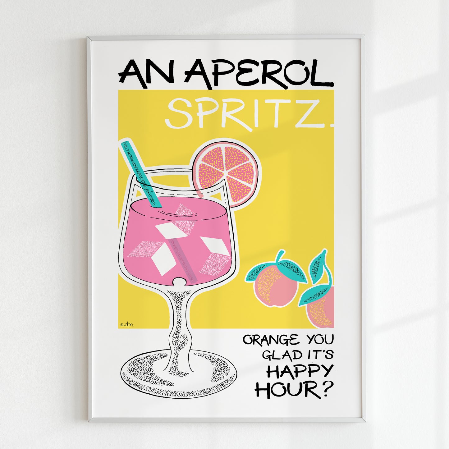 Aperol Spritz Cocktail Bar/Kitchen Art Print