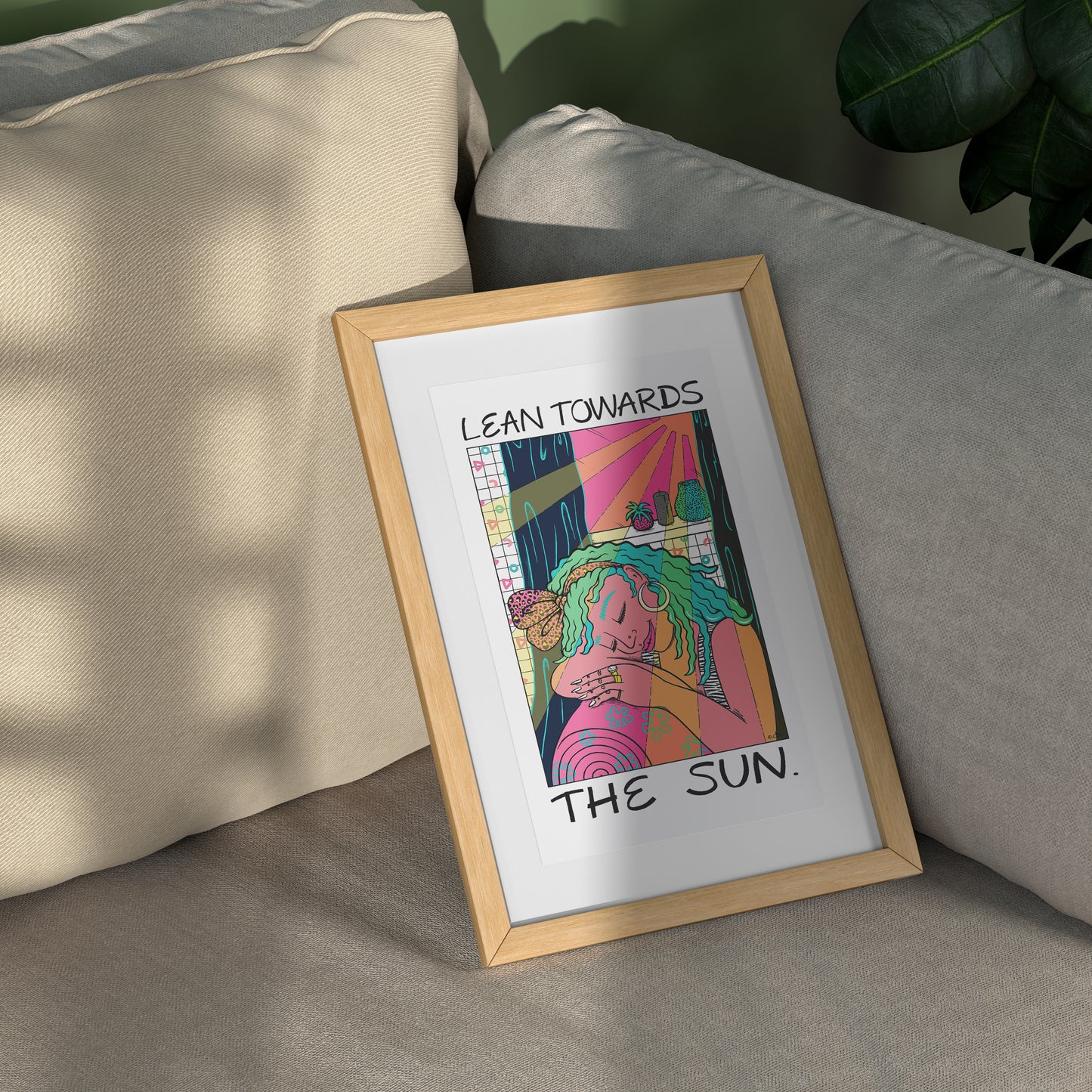 Lean Towards The Sun Art Print | Everyday JOY Collection