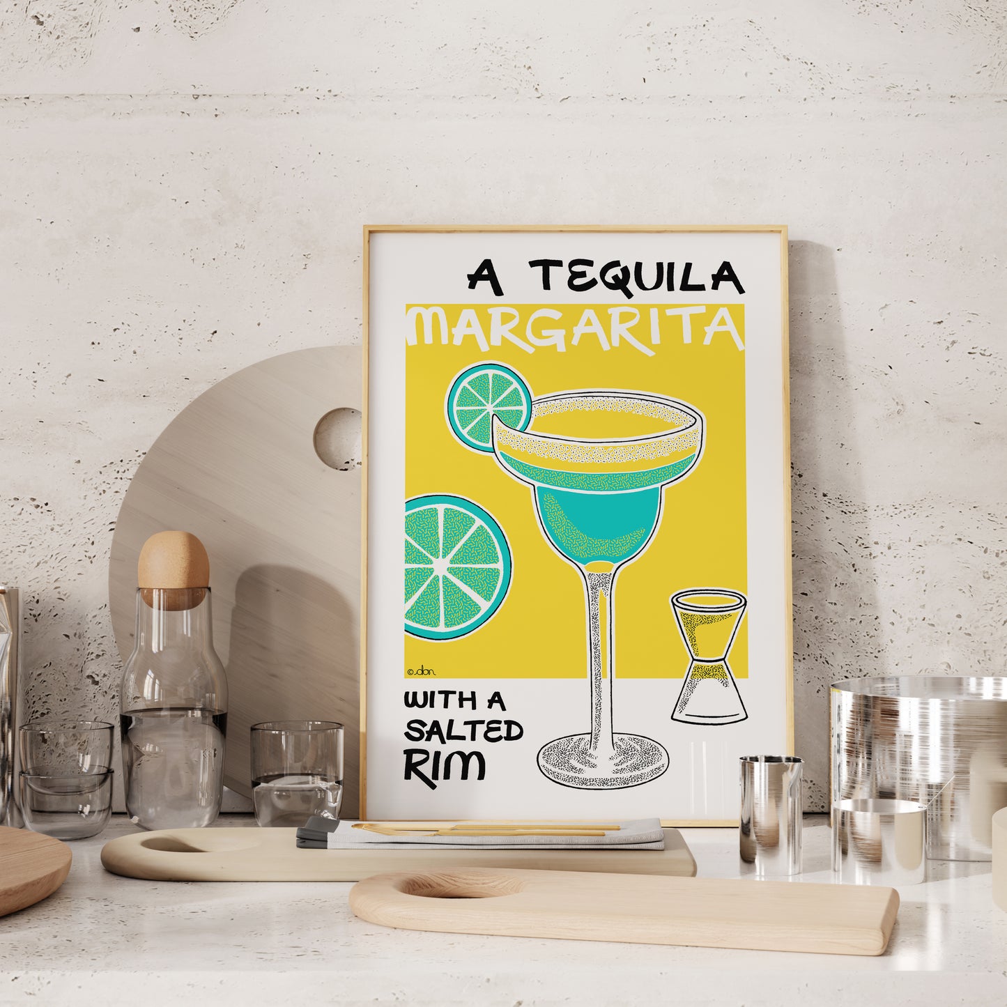 Tequila Margarita Cocktail Bar/Kitchen Art Print