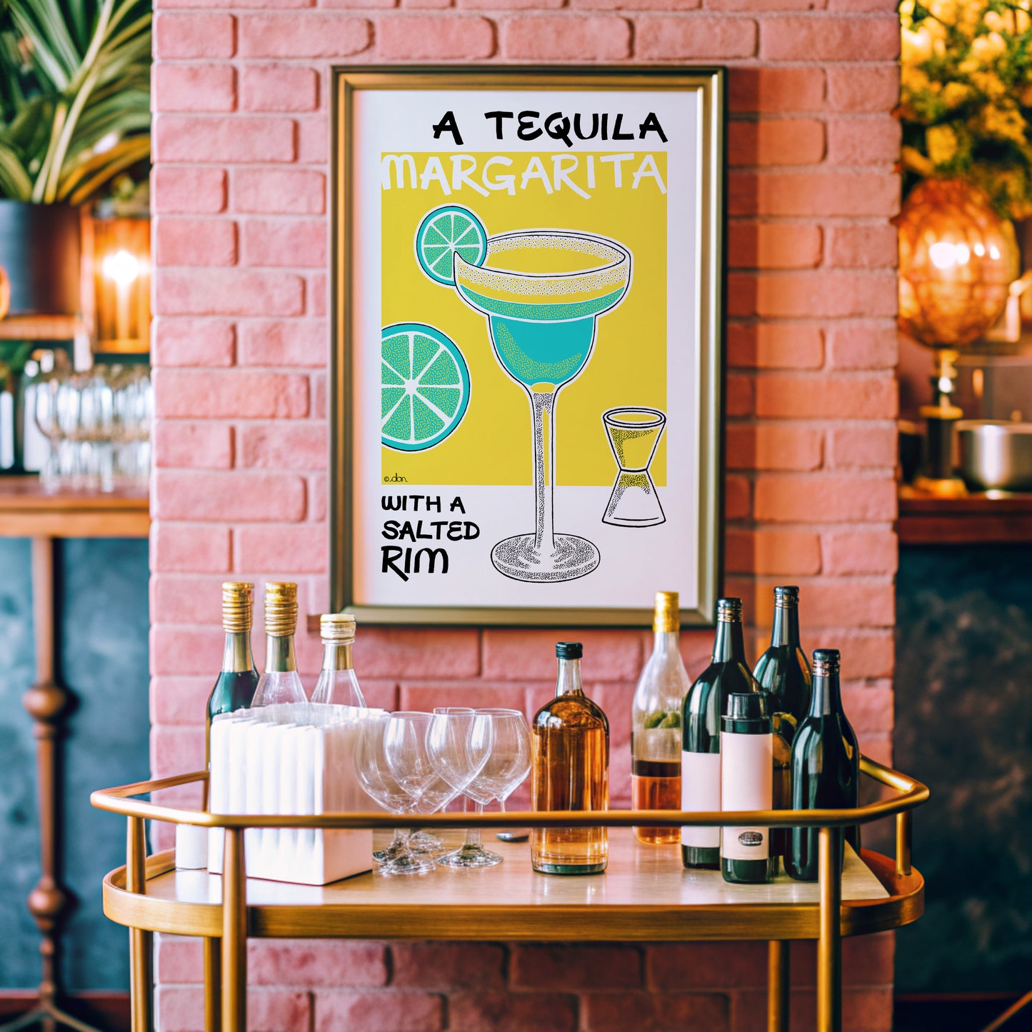 Tequila Margarita Cocktail Bar/Kitchen Art Print