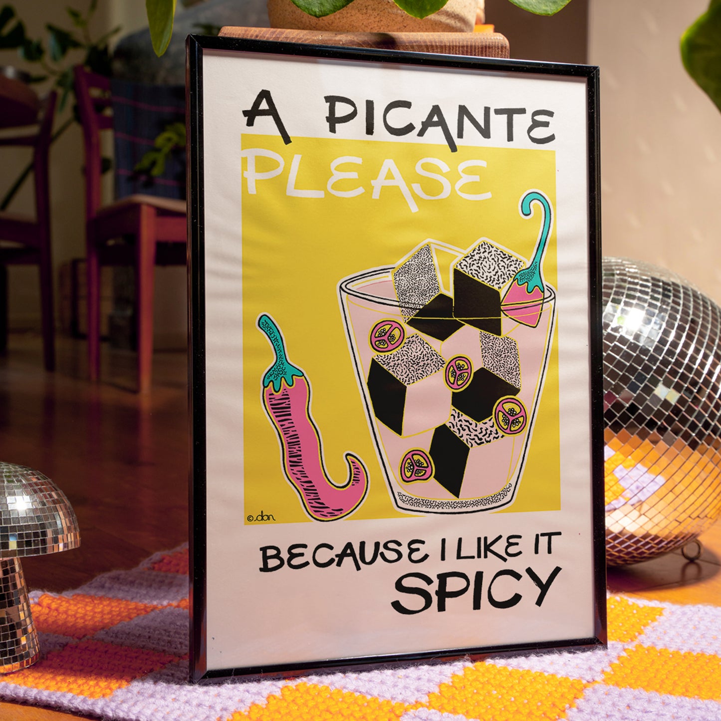 Picante Cocktail Bar/Kitchen Art Print