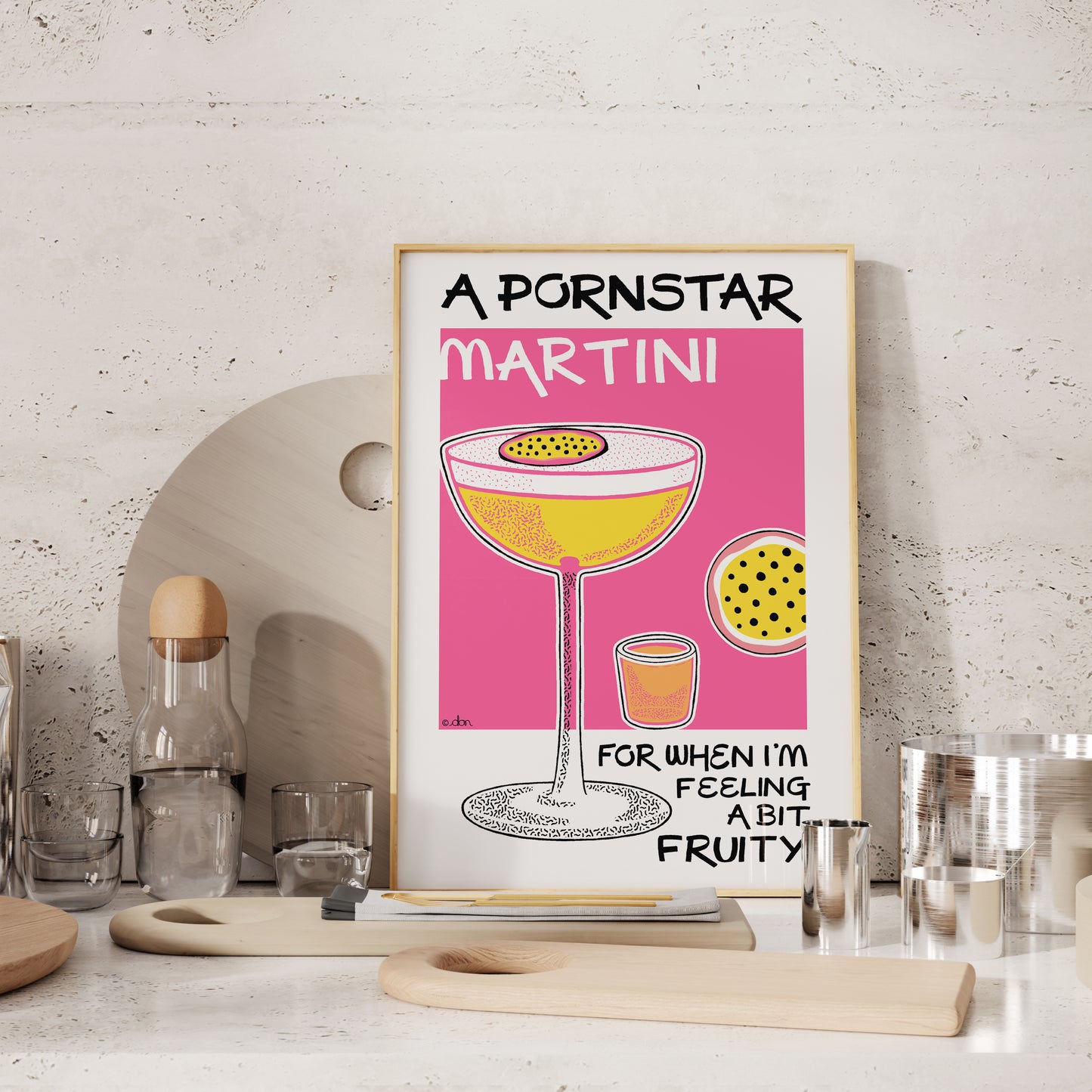 Pornstar Martini Cocktail Bar/Kitchen Art Print