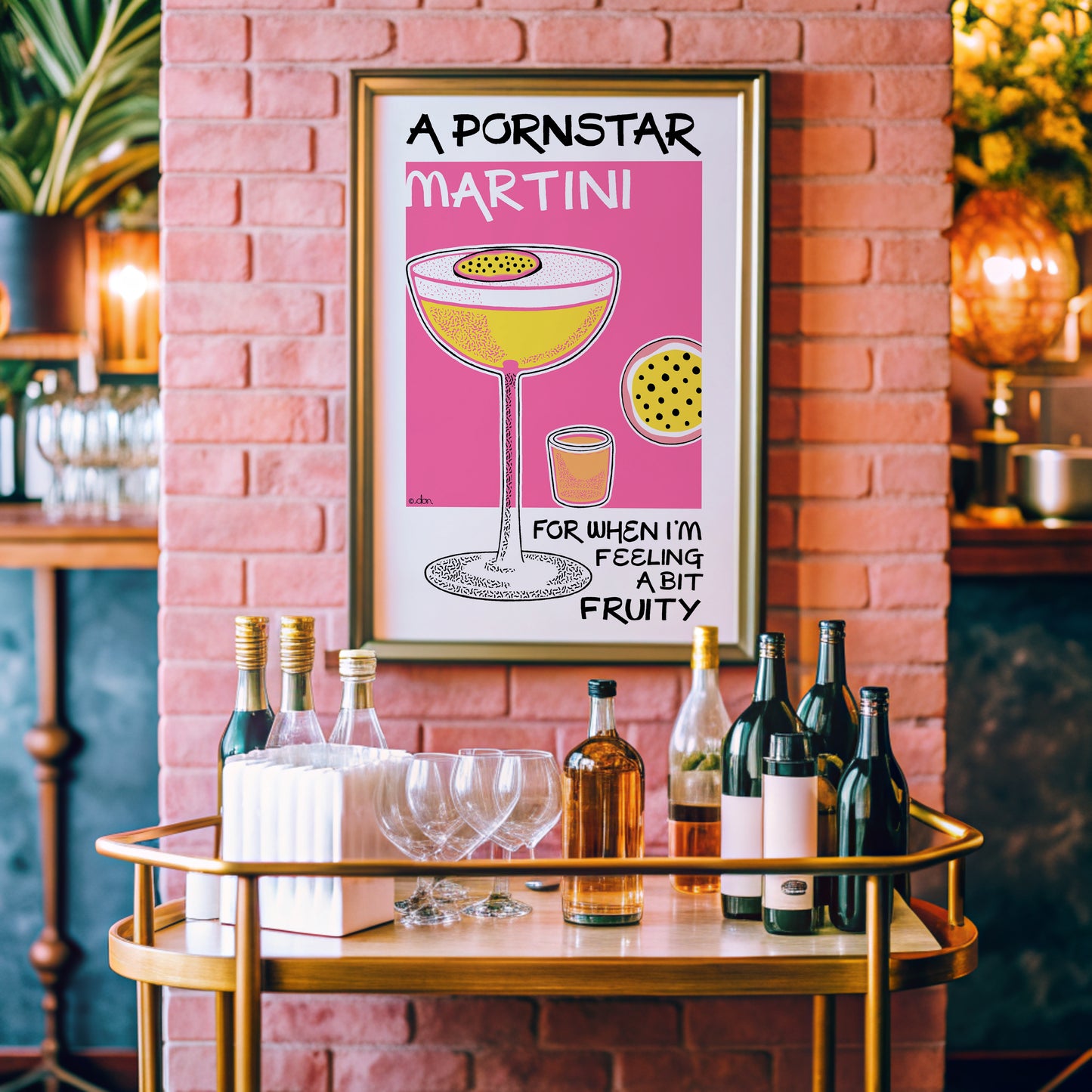Pornstar Martini Cocktail Bar/Kitchen Art Print