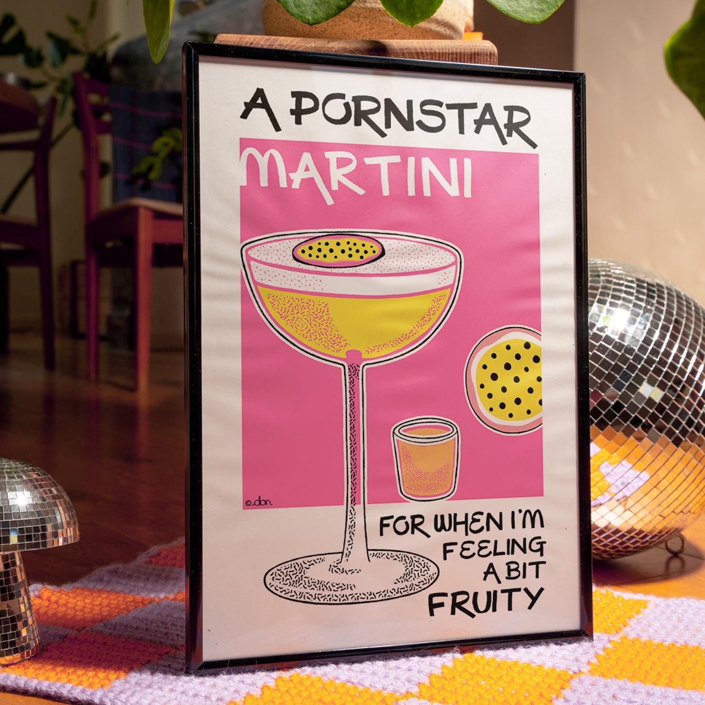 Pornstar Martini Cocktail Bar/Kitchen Art Print