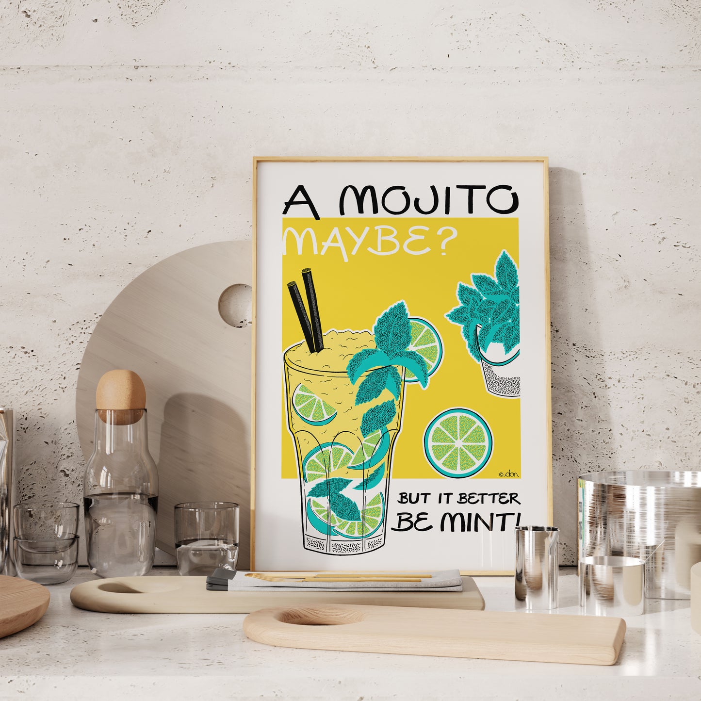 Mojito Cocktail Bar/Kitchen Art Print