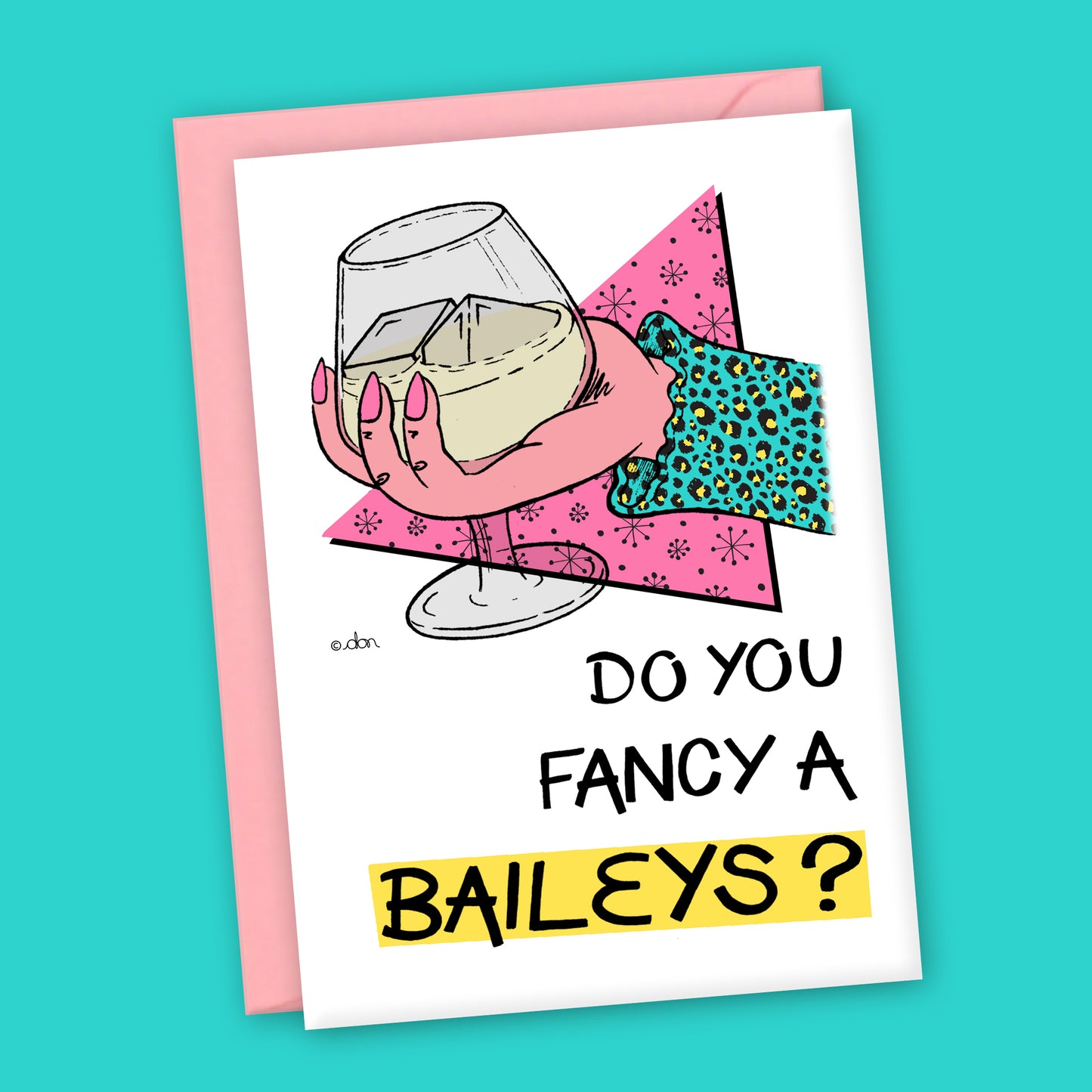 'Do you fancy a Baileys?' A6 Christmas Card
