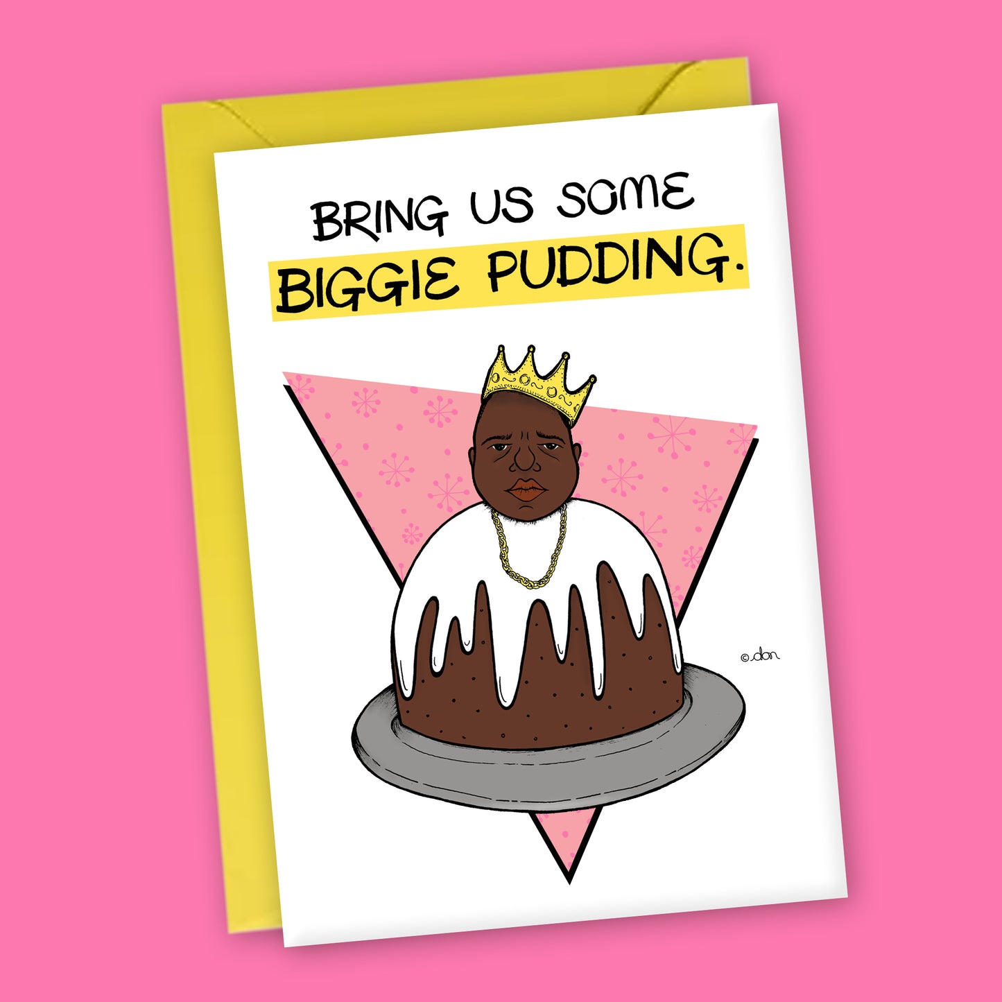 'Biggie Pudding' A6 Christmas Card