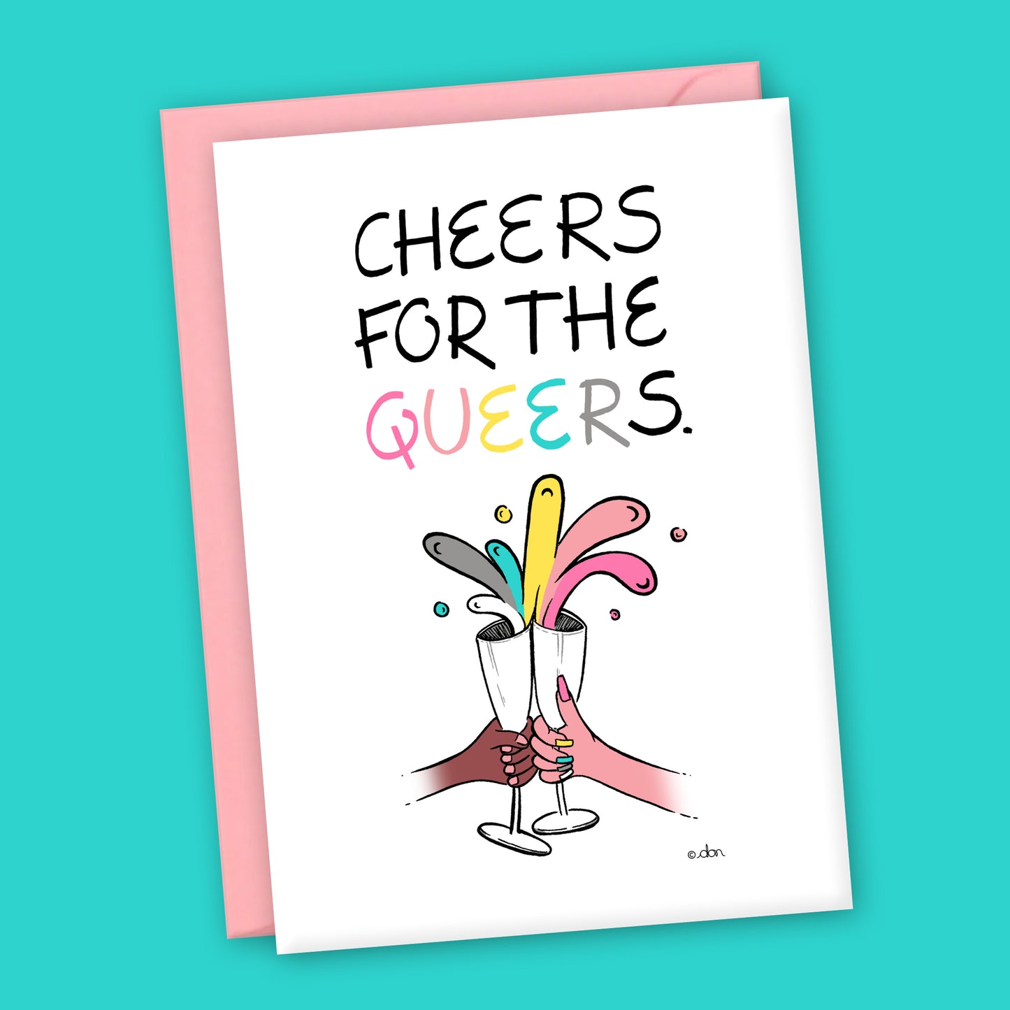 Cheers for the Queers A6 Greeting Card