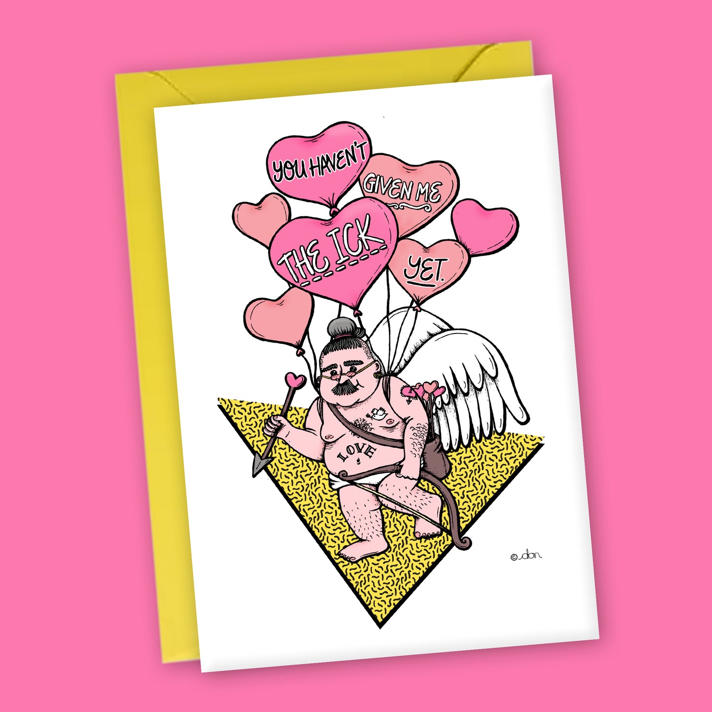 Cupid Given Me the Ick A6 Greeting Card