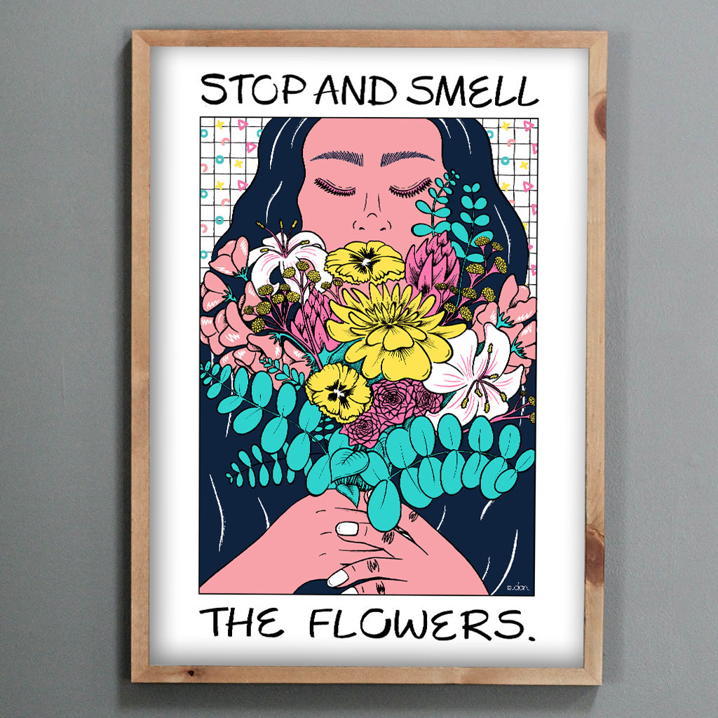 Stop and Smell the Flowers Art Print | Everyday JOY Collection