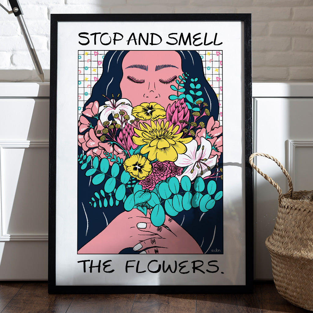 Stop and Smell the Flowers Art Print | Everyday JOY Collection