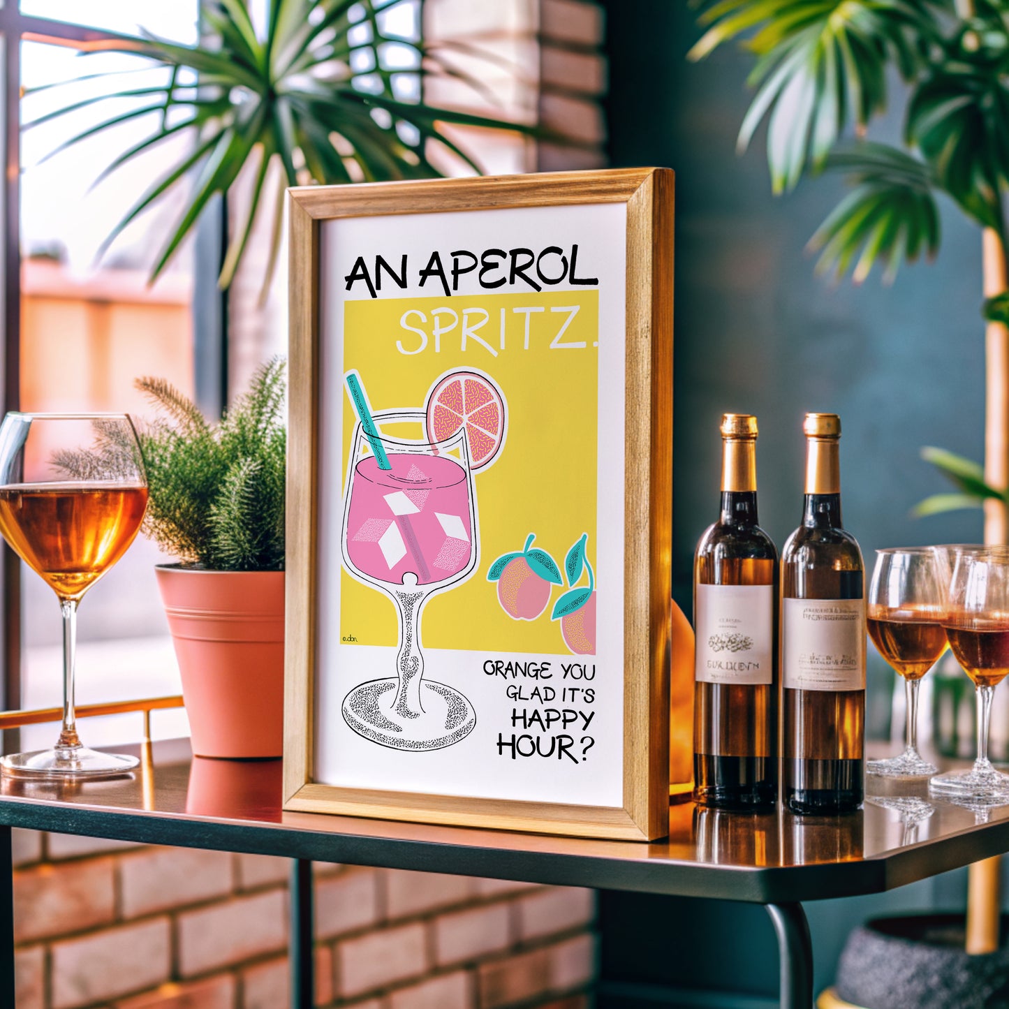 Aperol Spritz Cocktail Bar/Kitchen Art Print