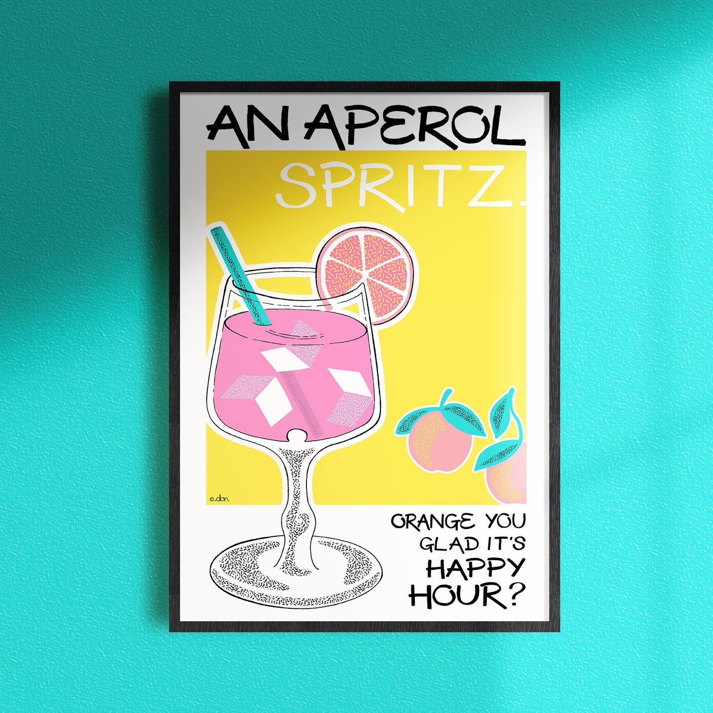 Aperol Spritz Cocktail Bar/Kitchen Art Print