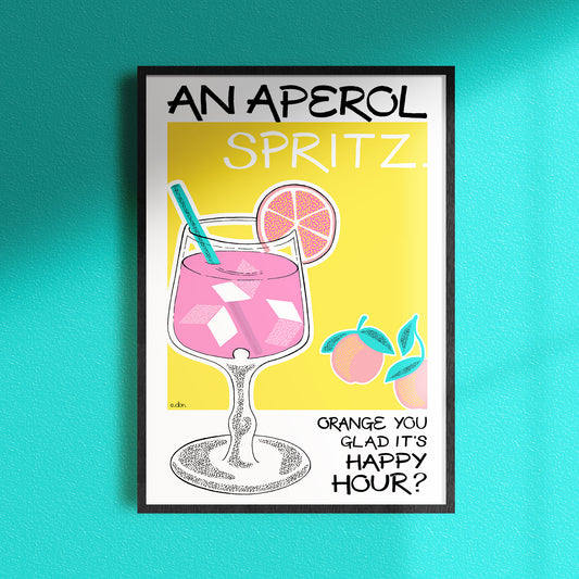 Aperol Spritz Cocktail Bar/Kitchen Art Print