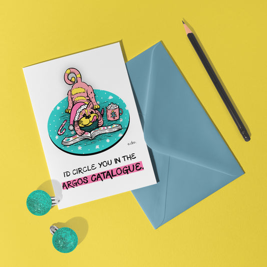 Argos Catalogue A6 Christmas Card