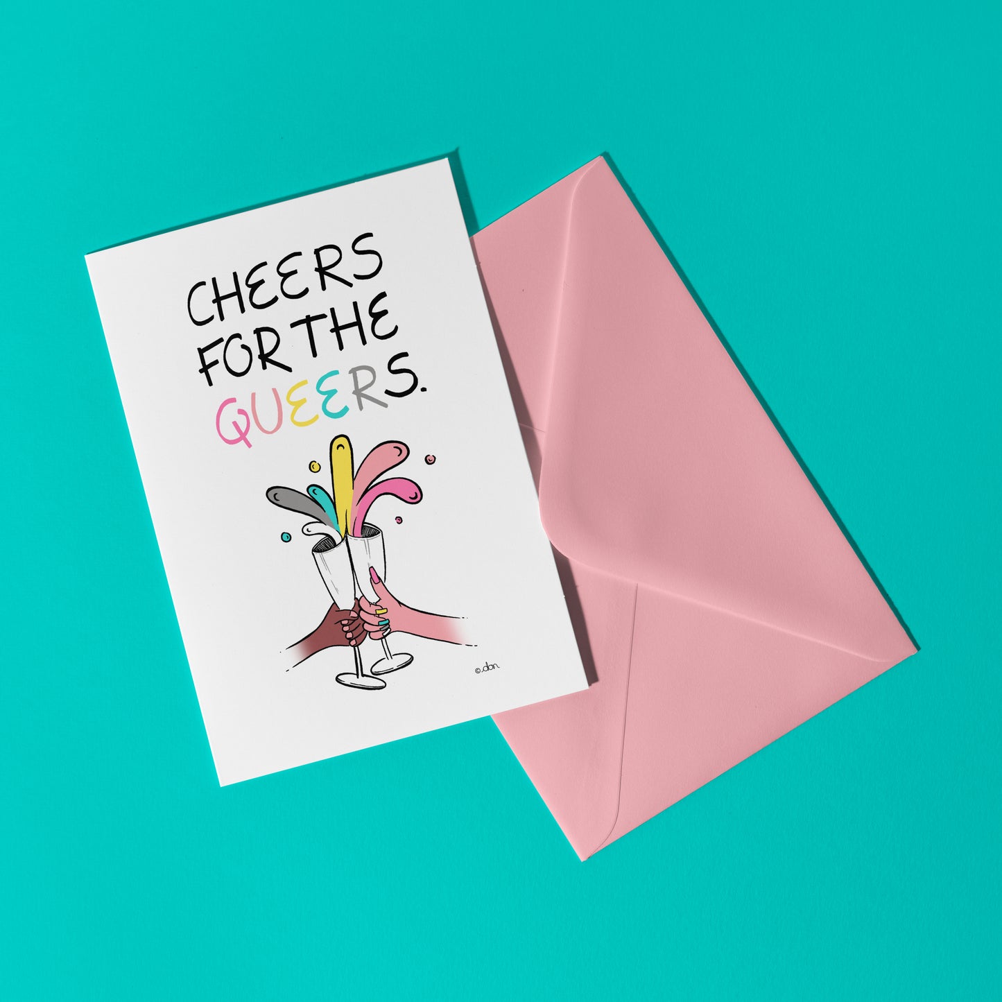 Cheers for the Queers A6 Greeting Card
