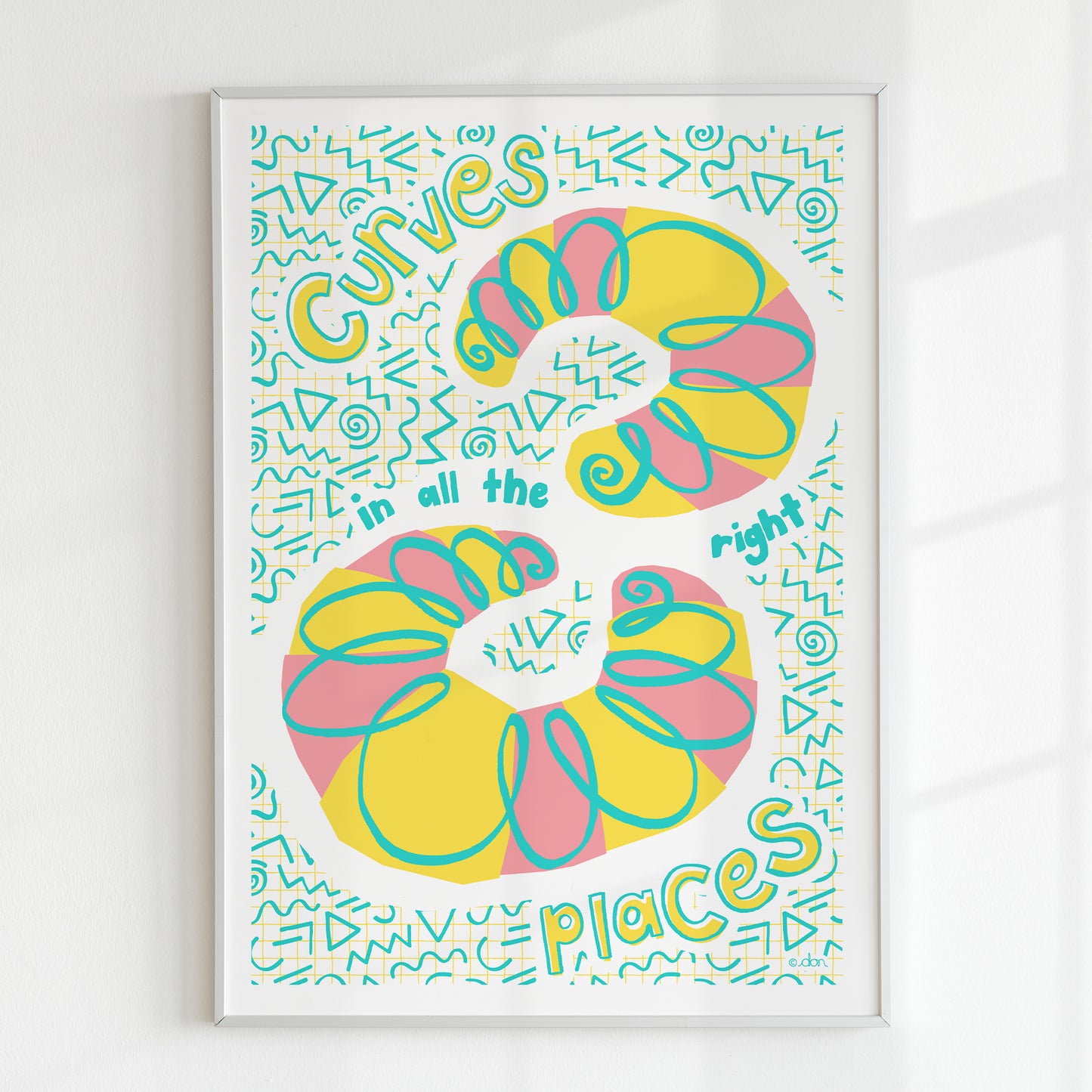 Croissant Art Print in Blue