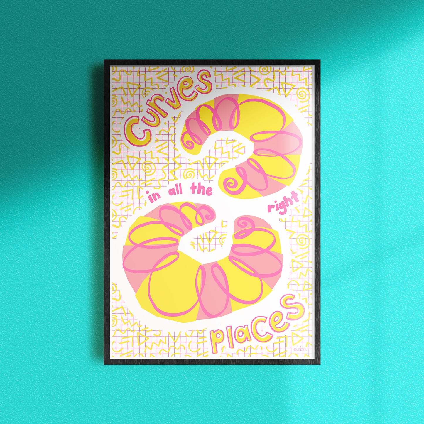Croissant Art Print in Pink