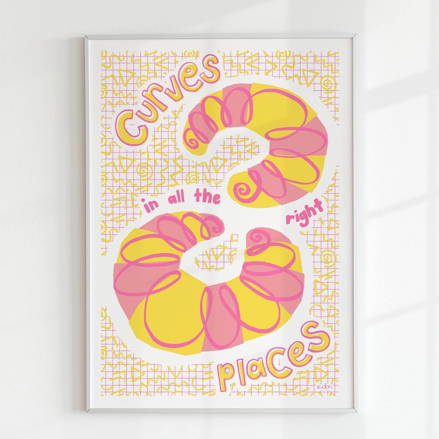 Croissant Art Print in Pink