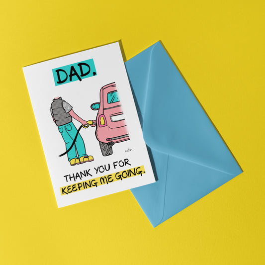 Dad Petrol A6 Greeting Card