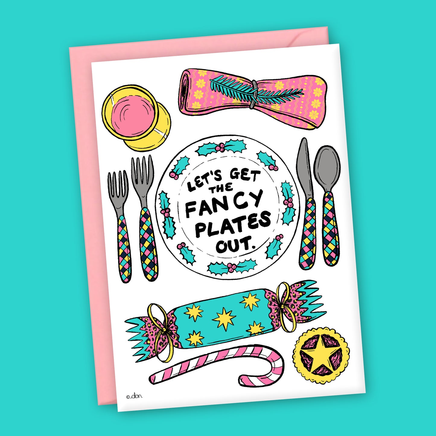 Fancy Plates A6 Christmas Card