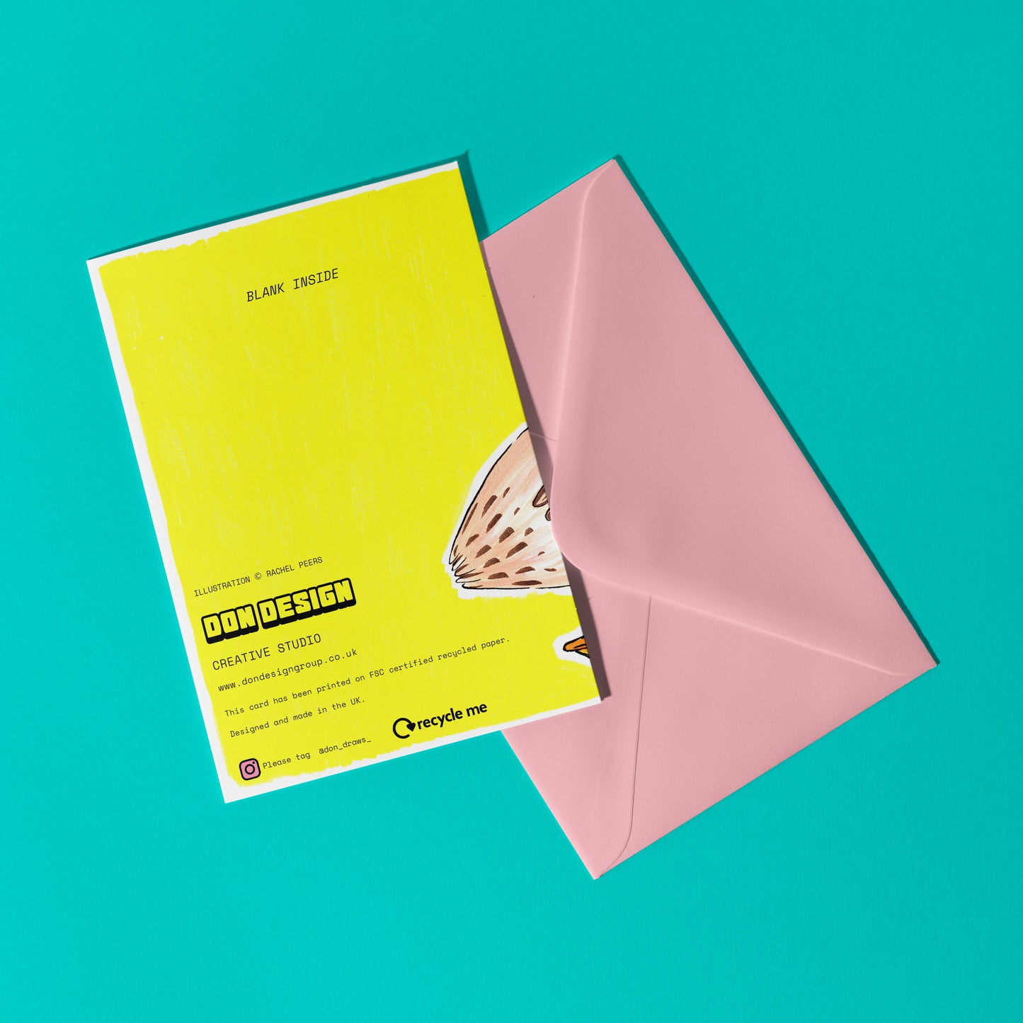 'Feathers, Fizz & Festivities' A6 Goose Bird Christmas Card