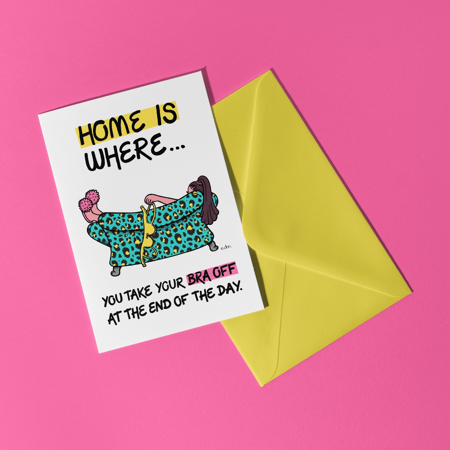 Home: Bra Off A6 Greeting Card