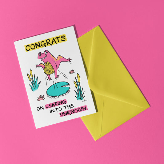 Leaping into the Unknown A6 Greeting Card