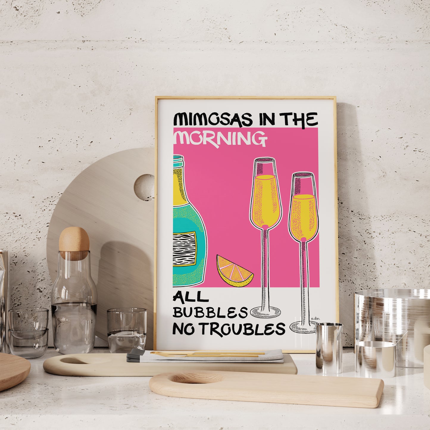 Mimosa Cocktail Bar/Kitchen Art Print