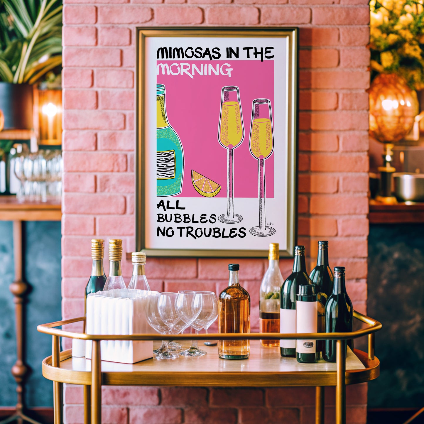 Mimosa Cocktail Bar/Kitchen Art Print