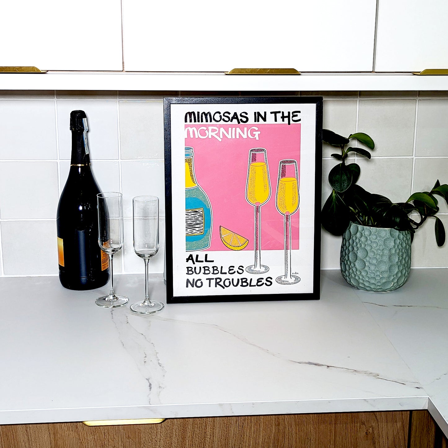Mimosa Cocktail Bar/Kitchen Art Print