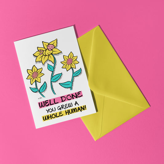 Whole Human A6 New Baby Card