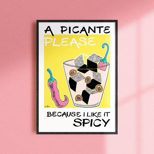 Picante Cocktail Bar/Kitchen Art Print