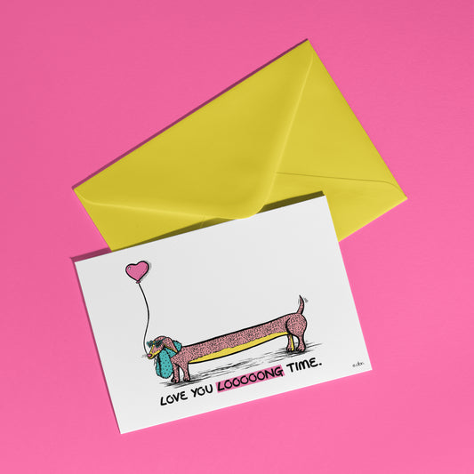 Dachshund Love A6 Greeting Card