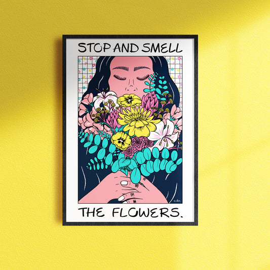 Stop and Smell the Flowers Art Print | Everyday JOY Collection