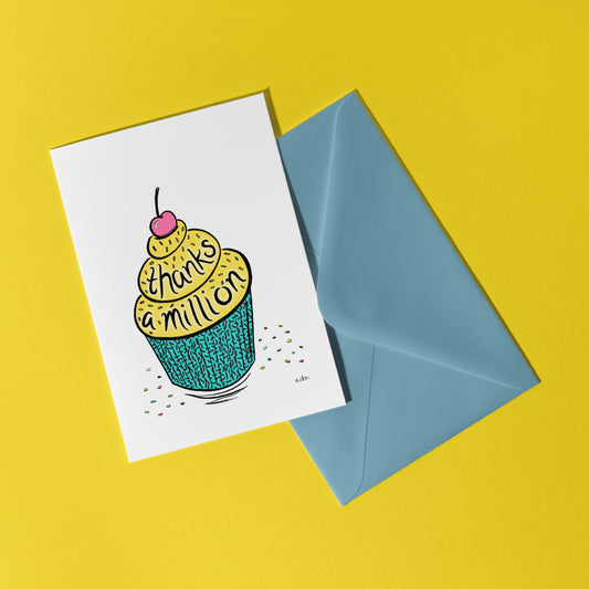 Thanks a Million A6 Greeting Card