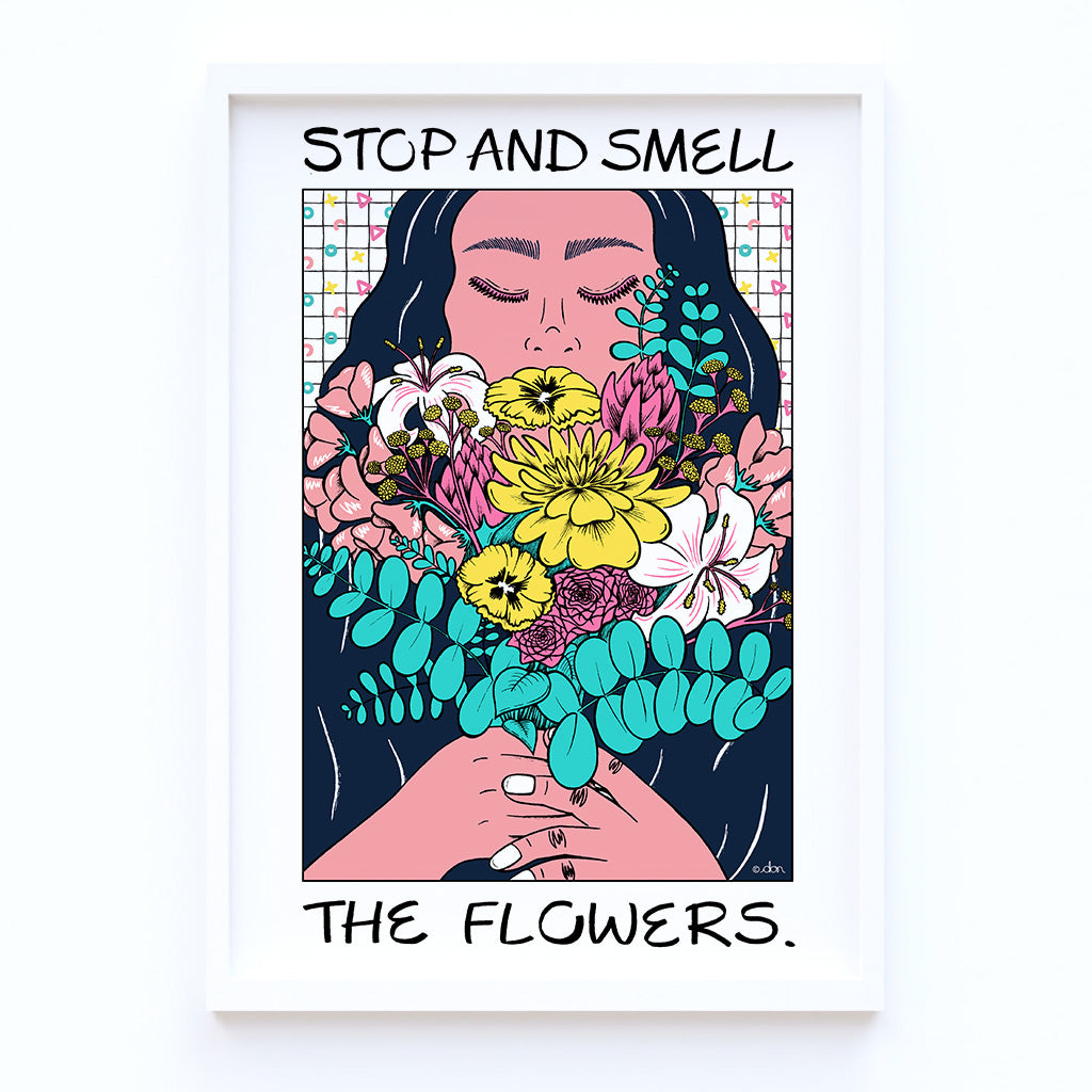 Stop and Smell the Flowers Art Print | Everyday JOY Collection